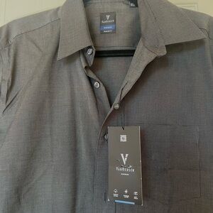 15.5 Van Heusen Men's Gray Shirt